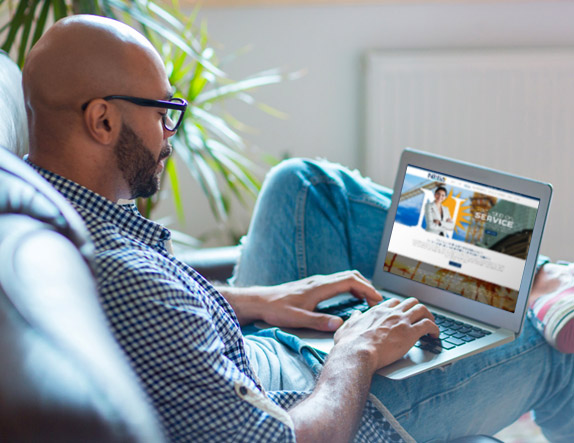 Member using the online portal